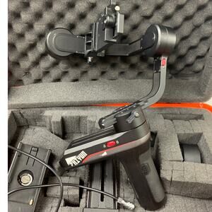 Zhiyun 3-Axis Gimbal Stabilizer w Lens in Hard Orange Travel Case w Handle